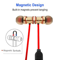 HKM-097299 Wireless In-Ear Stereo Headphones for Sports - Sweat-proof Design, 5 Hours Playtime, IPX4 Waterproof, Red Color