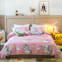 HKM-097427 Geometric Floral Quilt Cover and Pillowcase Set - Multiple Sizes Available