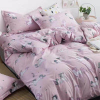 HKM-097427 Geometric Floral Quilt Cover and Pillowcase Set - Multiple Sizes Available