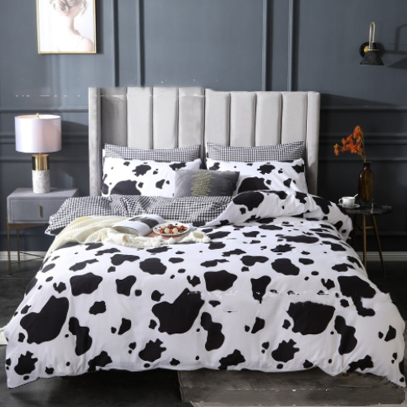 HKM-097427 Geometric Floral Quilt Cover and Pillowcase Set - Multiple Sizes Available