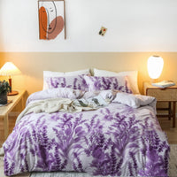 HKM-097427 Geometric Floral Quilt Cover and Pillowcase Set - Multiple Sizes Available