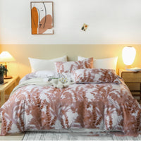 HKM-097427 Geometric Floral Quilt Cover and Pillowcase Set - Multiple Sizes Available