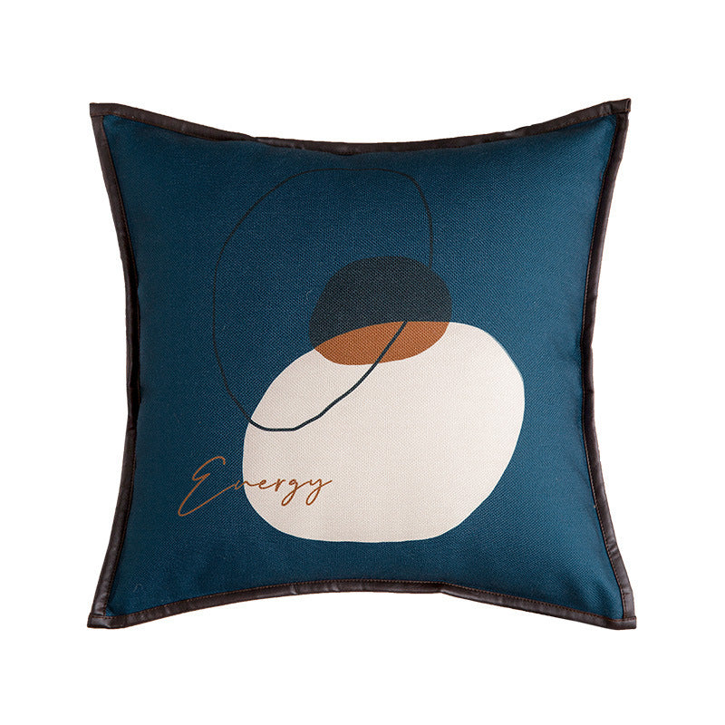 HKM-097491 Geometric Abstract Blended Fabric Throw Pillowcase - 43x43cm in Various Colors