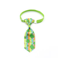 HKM-097619 St. Patrick's Day Adjustable Four-leaf Clover Bow Pet Tie for Celebrations