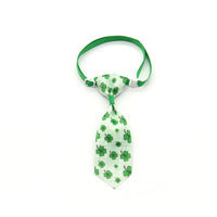 HKM-097619 St. Patrick's Day Adjustable Four-leaf Clover Bow Pet Tie for Celebrations