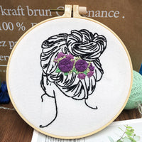 HKM-097939 Embroidery DIY 3D Handmade Fabric Material Set for Beginners
