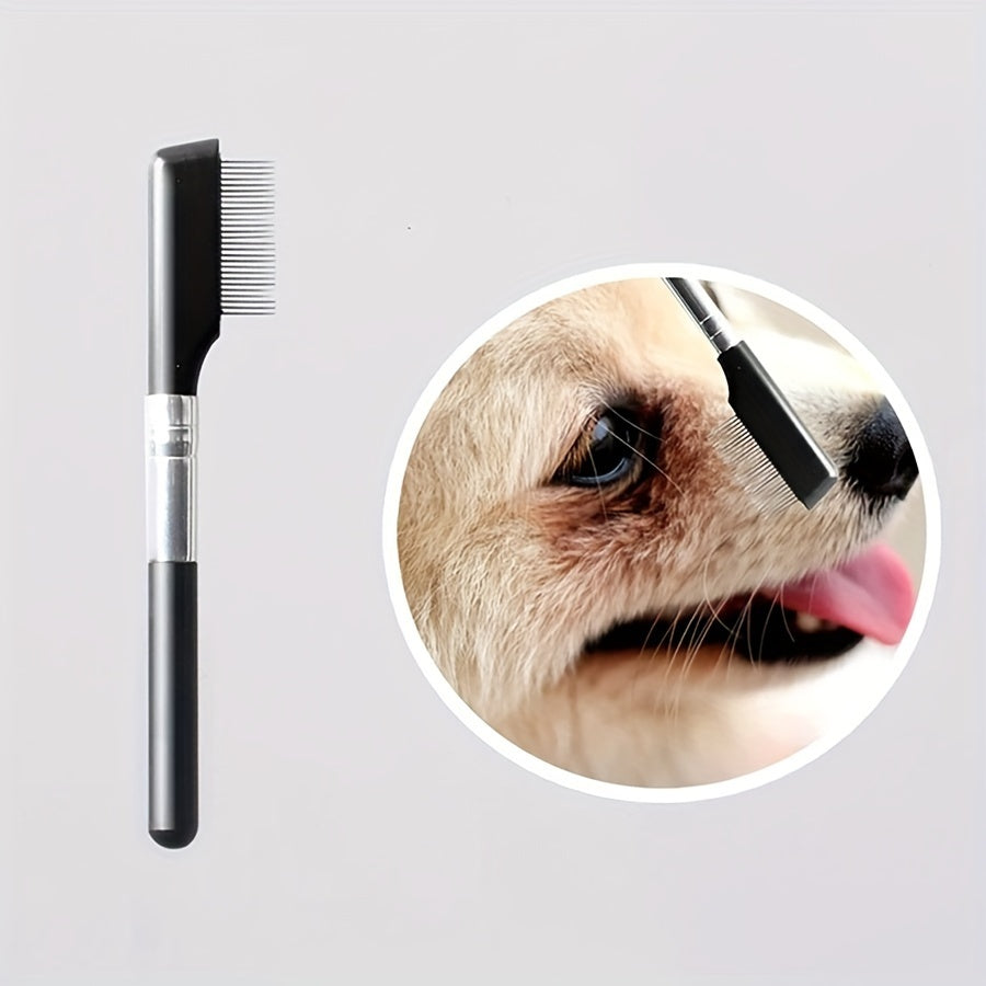 HKM-097939 Pet-Friendly Soft Eye Grooming Brush and Tear Stain Remover for Dogs and Cats
