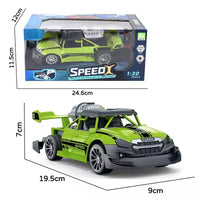 HKM-098067 1:20 Scale Remote Control Stunt Car with Spray Function and Lights for Kids