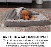 HKM-098067 Removable and Washable Pet Bed with Integrated Blanket Comforter - Multiple Sizes Available