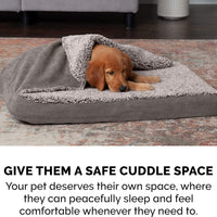 HKM-098067 Removable and Washable Pet Bed with Integrated Blanket Comforter - Multiple Sizes Available