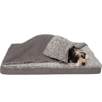 HKM-098067 Removable and Washable Pet Bed with Integrated Blanket Comforter - Multiple Sizes Available