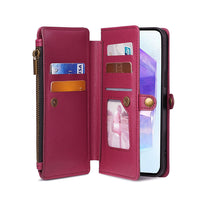HKM-098195 Anti-Fall Crossbody Leather Case for Samsung with Bracket and Card Holder in Multiple Colors