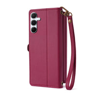 HKM-098195 Anti-Fall Crossbody Leather Case for Samsung with Bracket and Card Holder in Multiple Colors