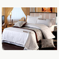 HKM-098259 Cotton Satin Bed Linen Set - Four-Piece Collection for Various Bed Sizes
