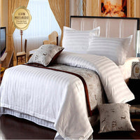 HKM-098259 Cotton Satin Bed Linen Set - Four-Piece Collection for Various Bed Sizes