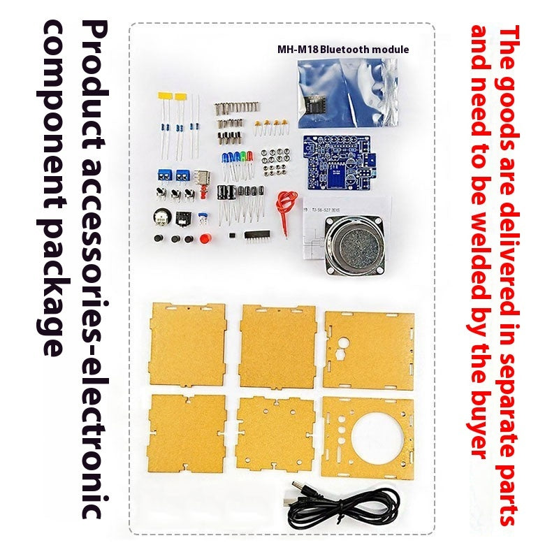 HKM-098451 Bluetooth Speaker Electronic Kit Model TJ-56-527 with PCB, Components, and Casing