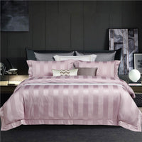 HKM-098579 Long-Staple Cotton Four-Piece Bedding Set with Simple Color Options