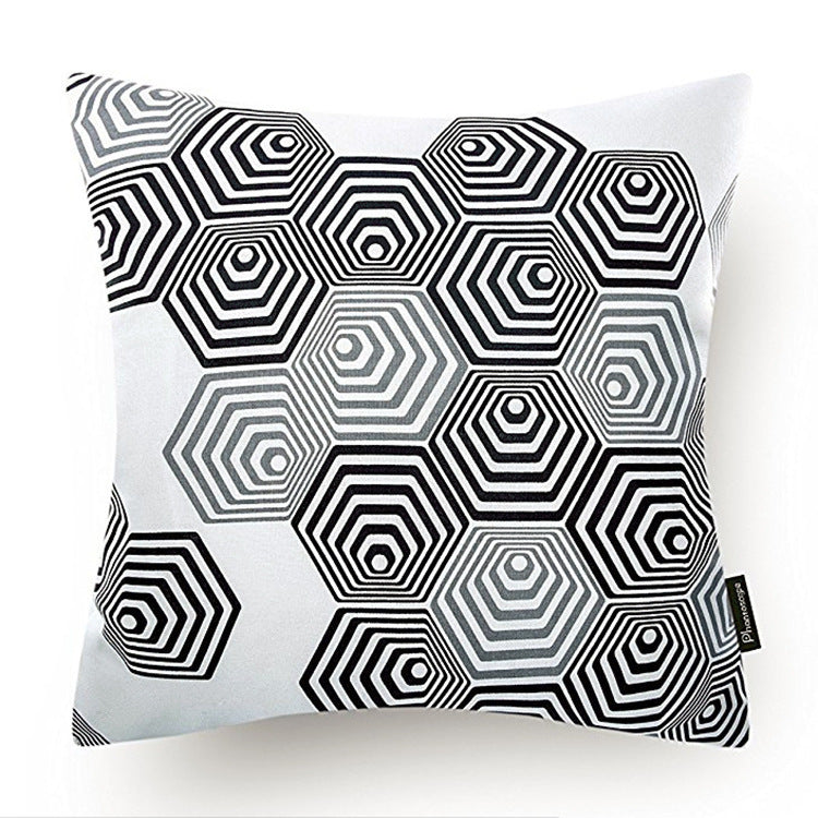 HKM-098643 Geometric Super Soft Plush Pillowcase Cushion Cover - 45x45cm, Multiple Styles Available
