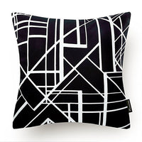 HKM-098643 Geometric Super Soft Plush Pillowcase Cushion Cover - 45x45cm, Multiple Styles Available