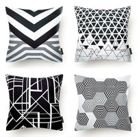 HKM-098643 Geometric Super Soft Plush Pillowcase Cushion Cover - 45x45cm, Multiple Styles Available