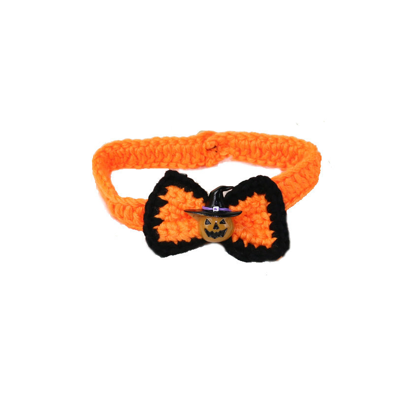 HKM-098771 Halloween Pet Costume Set - Collapsible Hat and Collar for Cats and Kittens