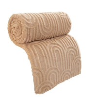 HKM-099091 Double-sided Jacquard Flannel Coral Fleece Blanket Shawl in Multiple Sizes