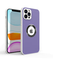HKM-099347 All-around Protective Shell in Pure Color Leather Texture for iPhone Models