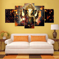 HKM-099411 Indian Elephant God Wall Art - Multiple Sizes Available (20x35cm, 30x50cm, 40x60cm)