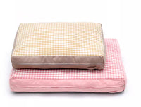 HKM-099411 Pet Plaid Color Matching Kennel Mattress - Removable & Washable, Available in Khaki and Pink