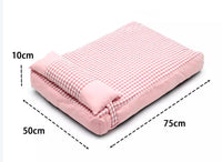 HKM-099411 Pet Plaid Color Matching Kennel Mattress - Removable & Washable, Available in Khaki and Pink