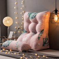 HKM-099475 Cotton Washable Soft Triangle Waist Protection Cushion for Sofa and Bed - Removable and Washable Design