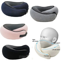 HKM-099539 Adjustable U-Shaped Memory Foam Travel Neck Pillow for Comfortable Support on Planes, Cars, and Offices