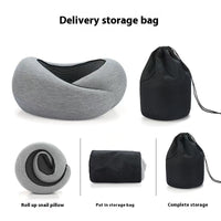 HKM-099539 Adjustable U-Shaped Memory Foam Travel Neck Pillow for Comfortable Support on Planes, Cars, and Offices