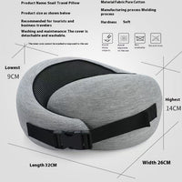 HKM-099539 Adjustable U-Shaped Memory Foam Travel Neck Pillow for Comfortable Support on Planes, Cars, and Offices