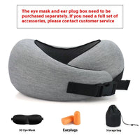 HKM-099539 Adjustable U-Shaped Memory Foam Travel Neck Pillow for Comfortable Support on Planes, Cars, and Offices