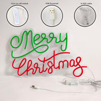 HKM-099539 Neon LED Christmas Decoration Signboard with 12V Power Supply