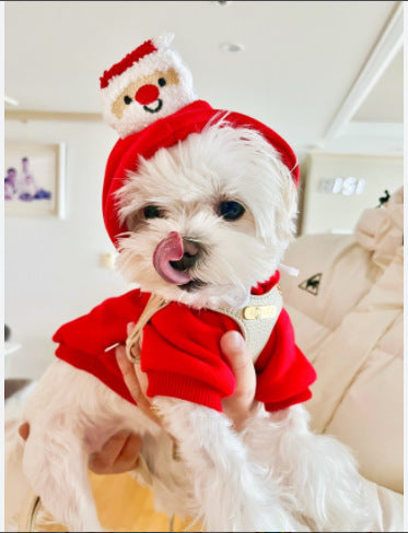HKM-099667 Christmas Day Sweater for Pets - Festive Red & Green Options Available in Various Sizes