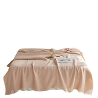 HKM-099667 Cotton Honeycomb Towel Quilt Blanket for Summer, Solid Color Gauze Design