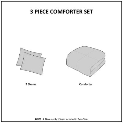 HKM-099731 Scotchgard Down Alternative All Season Comforter Set with Ultra Soft Microfiber and Oeko-Tex Certification