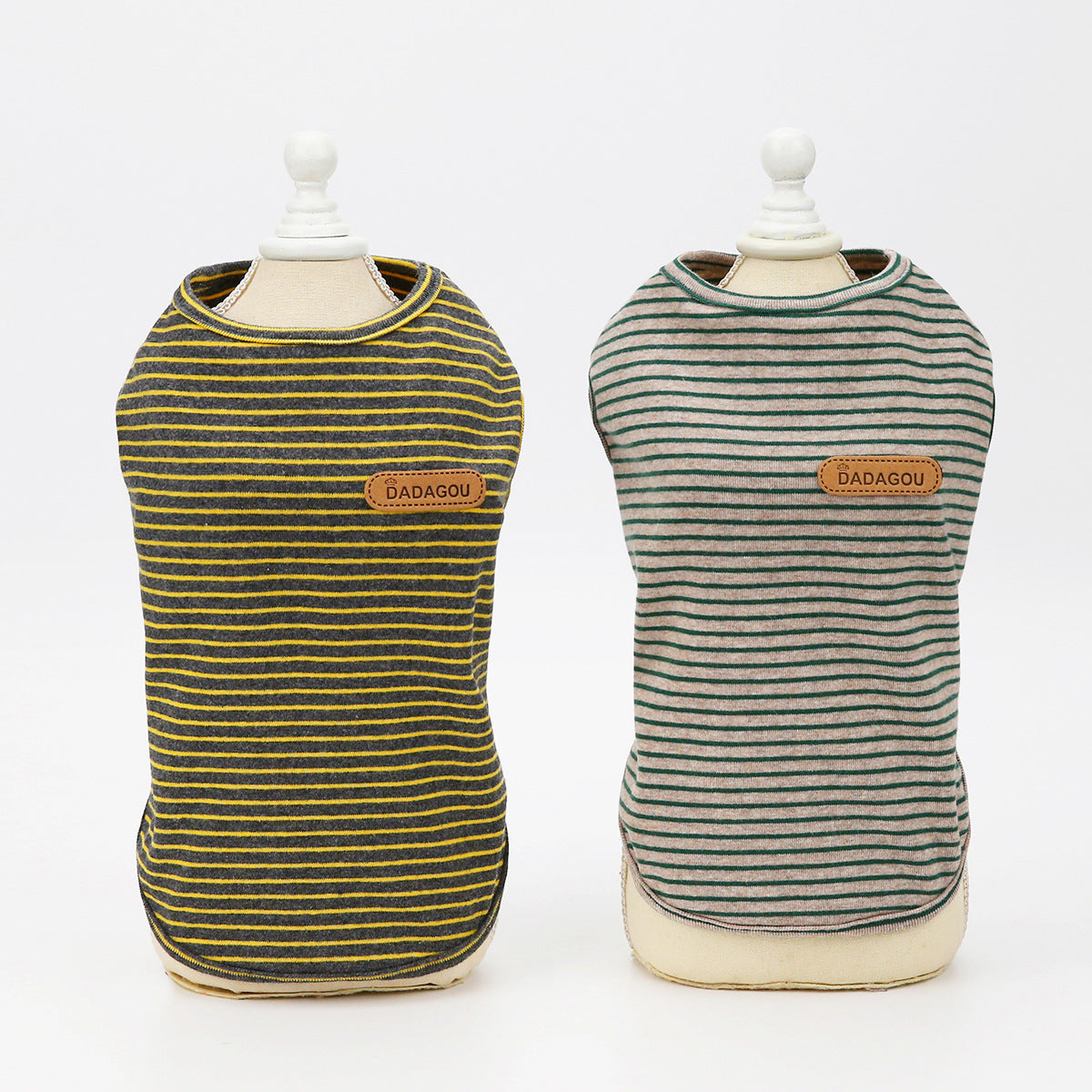 HKM-099859 Thin Striped Cotton Vest for Dogs and Cats, Casual Style, Various Sizes Available