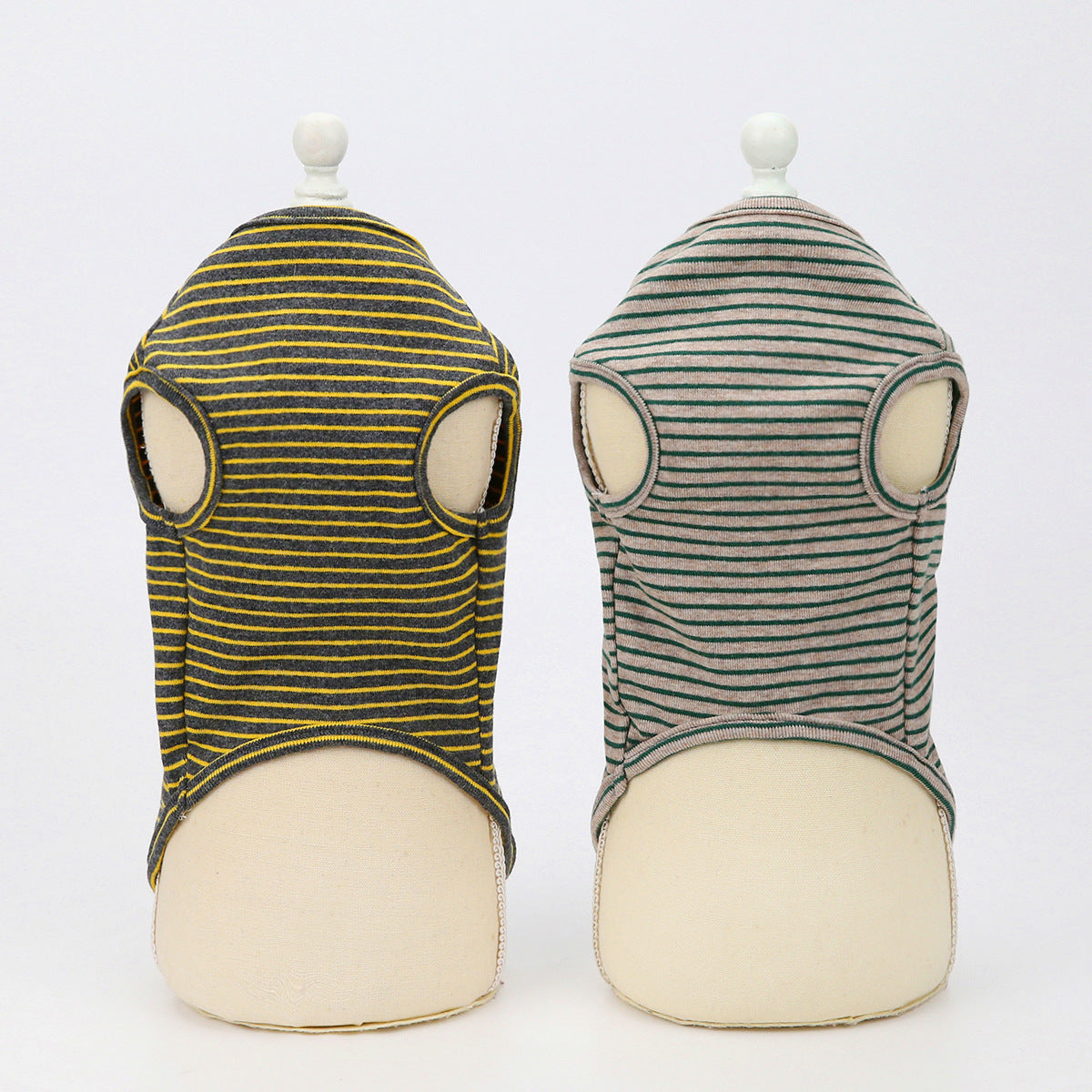 HKM-099859 Thin Striped Cotton Vest for Dogs and Cats, Casual Style, Various Sizes Available