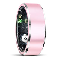 HKM-099923 Smart Waterproof Ring with Heart Rate, Blood Oxygen, Sleep Tracking, and Magnetic Charging in Pink, Gold, Silver