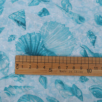 HKM-100243 Organic Pure Cotton Cartoon Ocean Pattern Fabric 110CMx45CM for DIY Projects