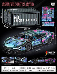 HKM-100243 RC Sports Car Building Blocks Set - Model M24062802, DIY Plastic Racing Car Toy for Ages 14+