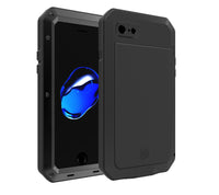 HKM-100499 Waterproof Drop-Proof Phone Case for iPhone 7, 8, 7 Plus, 8 Plus, SE2 - Simple Metal Design