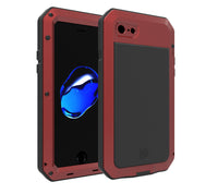 HKM-100499 Waterproof Drop-Proof Phone Case for iPhone 7, 8, 7 Plus, 8 Plus, SE2 - Simple Metal Design