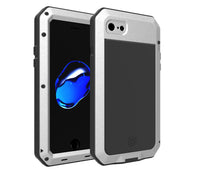 HKM-100499 Waterproof Drop-Proof Phone Case for iPhone 7, 8, 7 Plus, 8 Plus, SE2 - Simple Metal Design