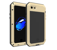 HKM-100499 Waterproof Drop-Proof Phone Case for iPhone 7, 8, 7 Plus, 8 Plus, SE2 - Simple Metal Design