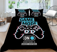 HKM-100563 3D Digital Printed Game Console Quilt Cover and Pillowcase Set - Multiple Sizes Available