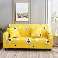 HKM-100627 Detachable Cloth Sofa Cover with Plant Flower Pattern for Sectional Sofas